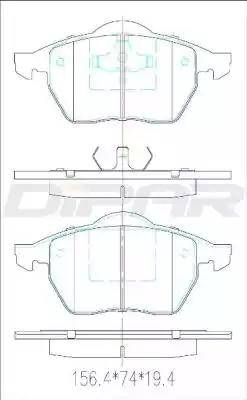 Ditas DFB2900 - Тормозные колодки, дисковые, комплект unicars.by