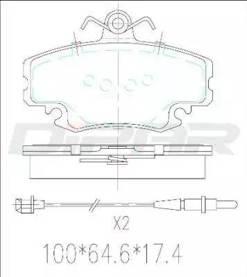 Ditas DFB2465 - Тормозные колодки, дисковые, комплект unicars.by