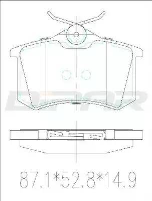 Ditas DFB2598 - Тормозные колодки, дисковые, комплект unicars.by