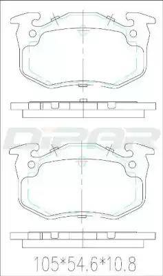 Ditas DFB2592 - Тормозные колодки, дисковые, комплект unicars.by