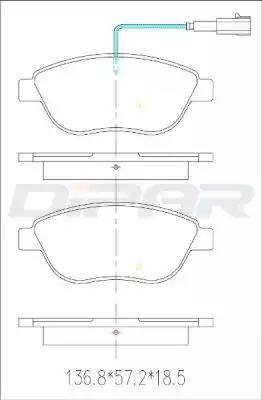 Ditas DFB2656 - Тормозные колодки, дисковые, комплект unicars.by