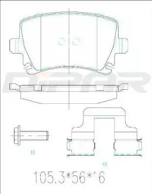 Ditas DFB2388 - Тормозные колодки, дисковые, комплект unicars.by