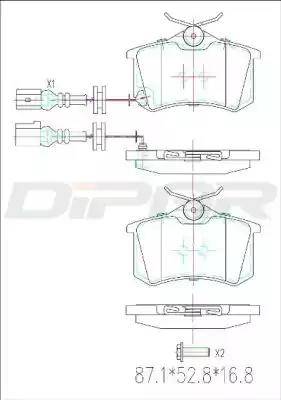 Ditas DFB2387 - Тормозные колодки, дисковые, комплект unicars.by