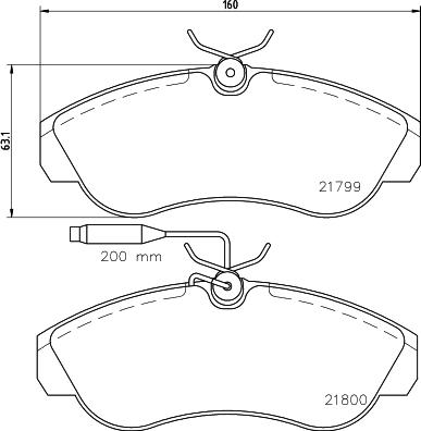 DON PCP1675 - Тормозные колодки, дисковые, комплект unicars.by