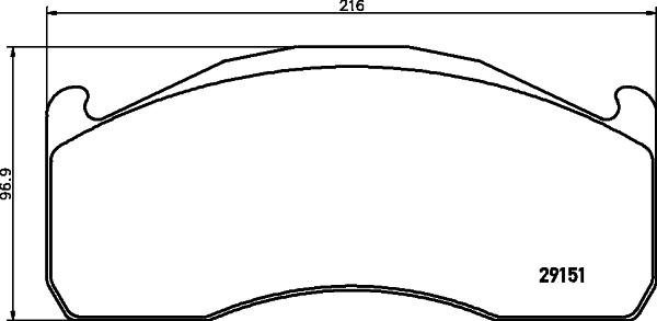 Roulunds Braking 29151 - Тормозные колодки, дисковые, комплект unicars.by