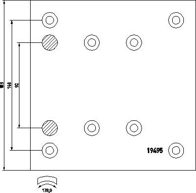 DON MP322S7115 - Комплект тормозных башмаков, барабанные тормоза unicars.by