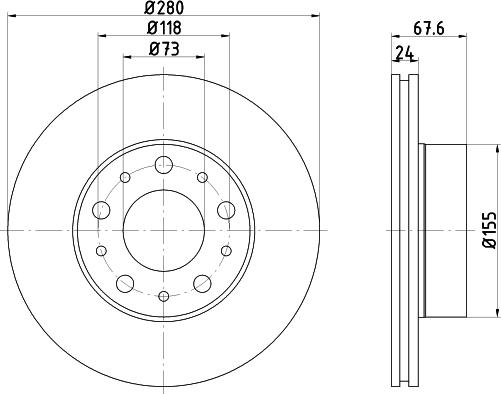 DON PCD19632 - Тормозной диск unicars.by