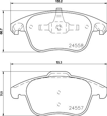 DON PCP1495 - Тормозные колодки, дисковые, комплект unicars.by