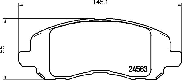 DON PCP1453 - Тормозные колодки, дисковые, комплект unicars.by