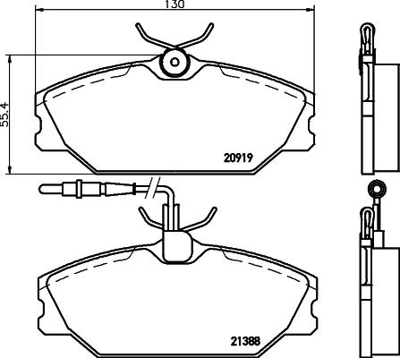 DON PCP1405 - Тормозные колодки, дисковые, комплект unicars.by