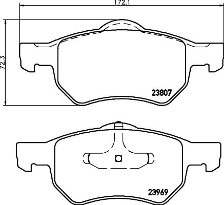 DON PCP1402 - Тормозные колодки, дисковые, комплект unicars.by