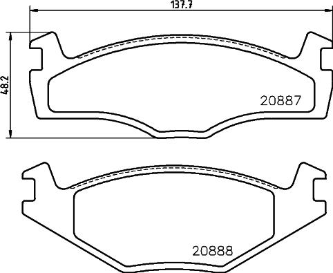 DON PCP1425 - Тормозные колодки, дисковые, комплект unicars.by