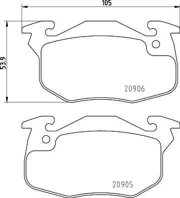 DON PCP1426 - Тормозные колодки, дисковые, комплект unicars.by