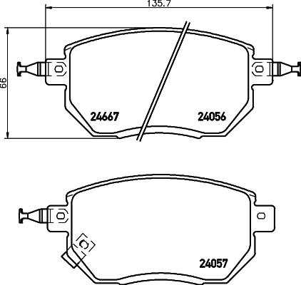 DON PCP1479 - Тормозные колодки, дисковые, комплект unicars.by