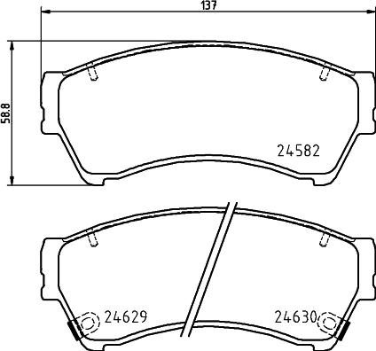 DON PCP1592 - Тормозные колодки, дисковые, комплект unicars.by