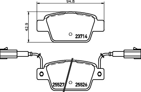 DON PCP1552 - Тормозные колодки, дисковые, комплект unicars.by