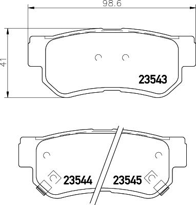 DON PCP1093 - Тормозные колодки, дисковые, комплект unicars.by