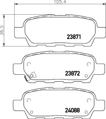 DON PCP1046 - Тормозные колодки, дисковые, комплект unicars.by