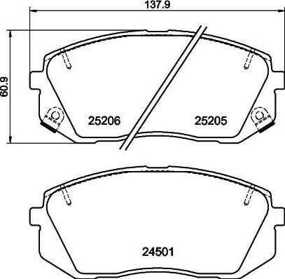 DON PCP1054 - Тормозные колодки, дисковые, комплект unicars.by