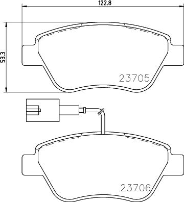 DON PCP1064 - Тормозные колодки, дисковые, комплект unicars.by