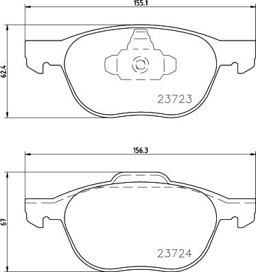 DON PCP1008 - Тормозные колодки, дисковые, комплект unicars.by