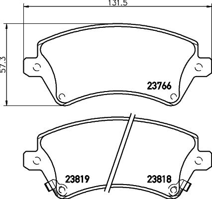 DON PCP1082 - Тормозные колодки, дисковые, комплект unicars.by