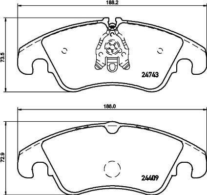 DON PCP1032 - Тормозные колодки, дисковые, комплект unicars.by