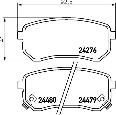 DON PCP1191 - Тормозные колодки, дисковые, комплект unicars.by