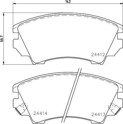 DON PCP1152 - Тормозные колодки, дисковые, комплект unicars.by