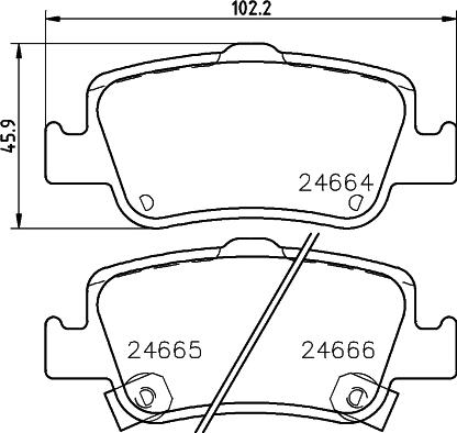 DON PCP1115 - Тормозные колодки, дисковые, комплект unicars.by