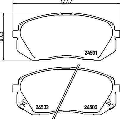 DON PCP1172 - Тормозные колодки, дисковые, комплект unicars.by