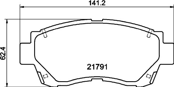 DON PCP1862 - Тормозные колодки, дисковые, комплект unicars.by