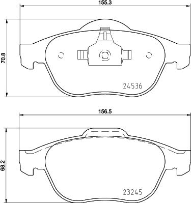 DON PCP1352 - Тормозные колодки, дисковые, комплект unicars.by