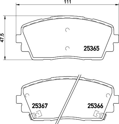 DON PCP1365 - Тормозные колодки, дисковые, комплект unicars.by