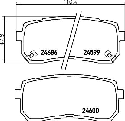 DON PCP1302 - Тормозные колодки, дисковые, комплект unicars.by