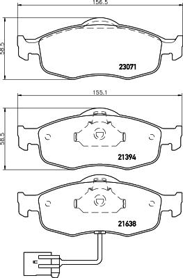 DON PCP1312 - Тормозные колодки, дисковые, комплект unicars.by