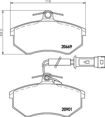 DON PCP1322 - Тормозные колодки, дисковые, комплект unicars.by