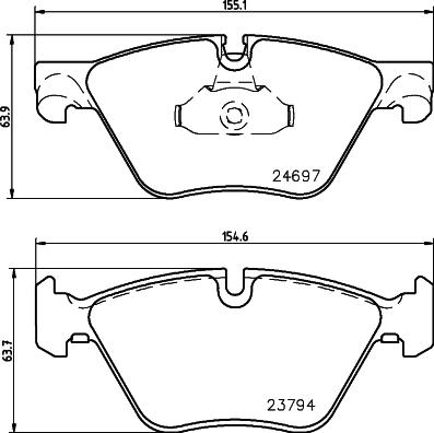 DON PCP1248 - Тормозные колодки, дисковые, комплект unicars.by