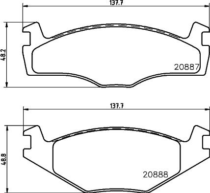 DON PCP1252 - Тормозные колодки, дисковые, комплект unicars.by