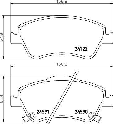 DON PCP1209 - Тормозные колодки, дисковые, комплект unicars.by