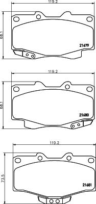 DON PCP1205 - Тормозные колодки, дисковые, комплект unicars.by