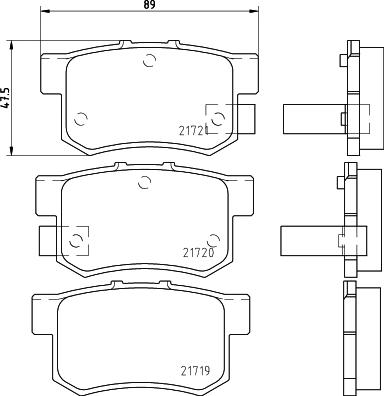 DON PCP1217 - Тормозные колодки, дисковые, комплект unicars.by