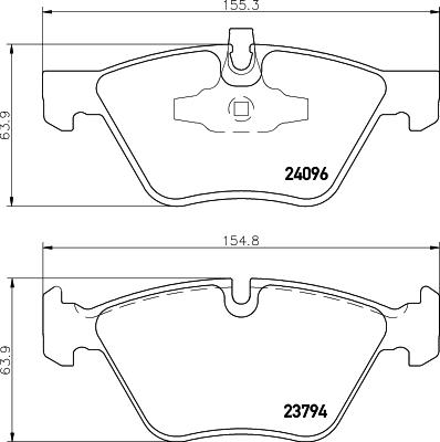 DON PCP1286 - Тормозные колодки, дисковые, комплект unicars.by