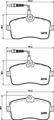 DON PCP1280 - Тормозные колодки, дисковые, комплект unicars.by