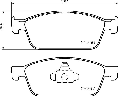 DON PCP1222 - Тормозные колодки, дисковые, комплект unicars.by