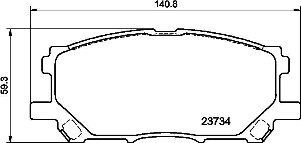 DON PCP2154 - Тормозные колодки, дисковые, комплект unicars.by