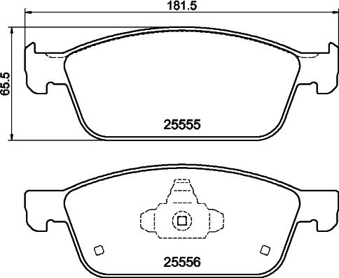 DON PCP2150 - Тормозные колодки, дисковые, комплект unicars.by