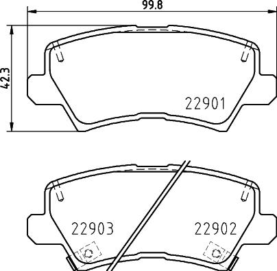 DON PCP2165 - Тормозные колодки, дисковые, комплект unicars.by