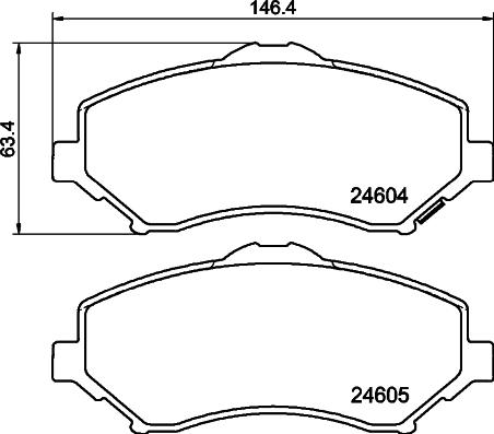 DON PCP2132 - Тормозные колодки, дисковые, комплект unicars.by