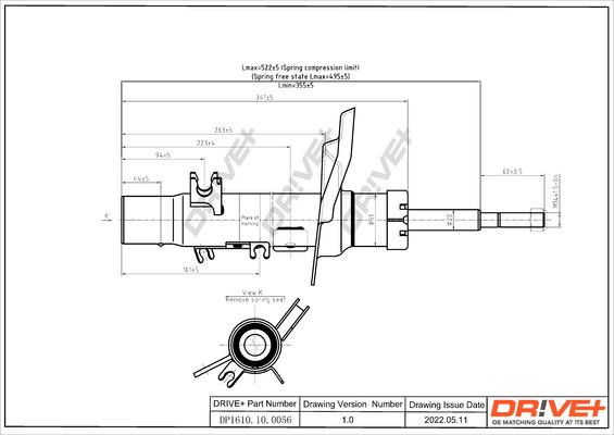 Dr!ve+ DP1610.10.0056 - Амортизатор unicars.by